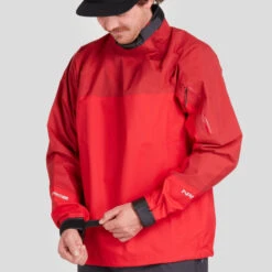 NRS Men's Endurance Splash Jacket -Boating Equipment Store 20010 07 Red Model FrontCrop 102121 1000x1000 97215.1657656486