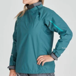 NRS Women's Endurance Splash Jacket -Boating Equipment Store 20011 07 Mediterranea Model FrontCrop 070121 1000x1000 65515.1657565585