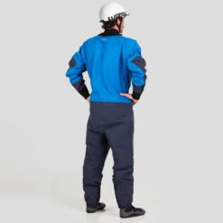 NRS Men's Nomad Gore-Tex Pro Comfort-Neck Drysuit -Boating Equipment Store 22548 01 Blue Model Back 102121 2000x2000 77991.1656954739
