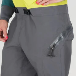 NRS Women's Nomad Gore-Tex Pro Comfort-Neck Drysuit -Boating Equipment Store 22549 01 Chartreuse Model ReliefZipper 092421 2000x2000 41087.1647558817