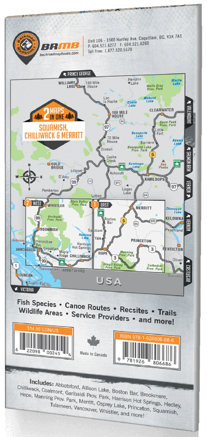 Squamish, Chilliwack & Merritt Waterproof Map 2 Squamish, Chilliwack & Merritt Waterproof Map - Image 2