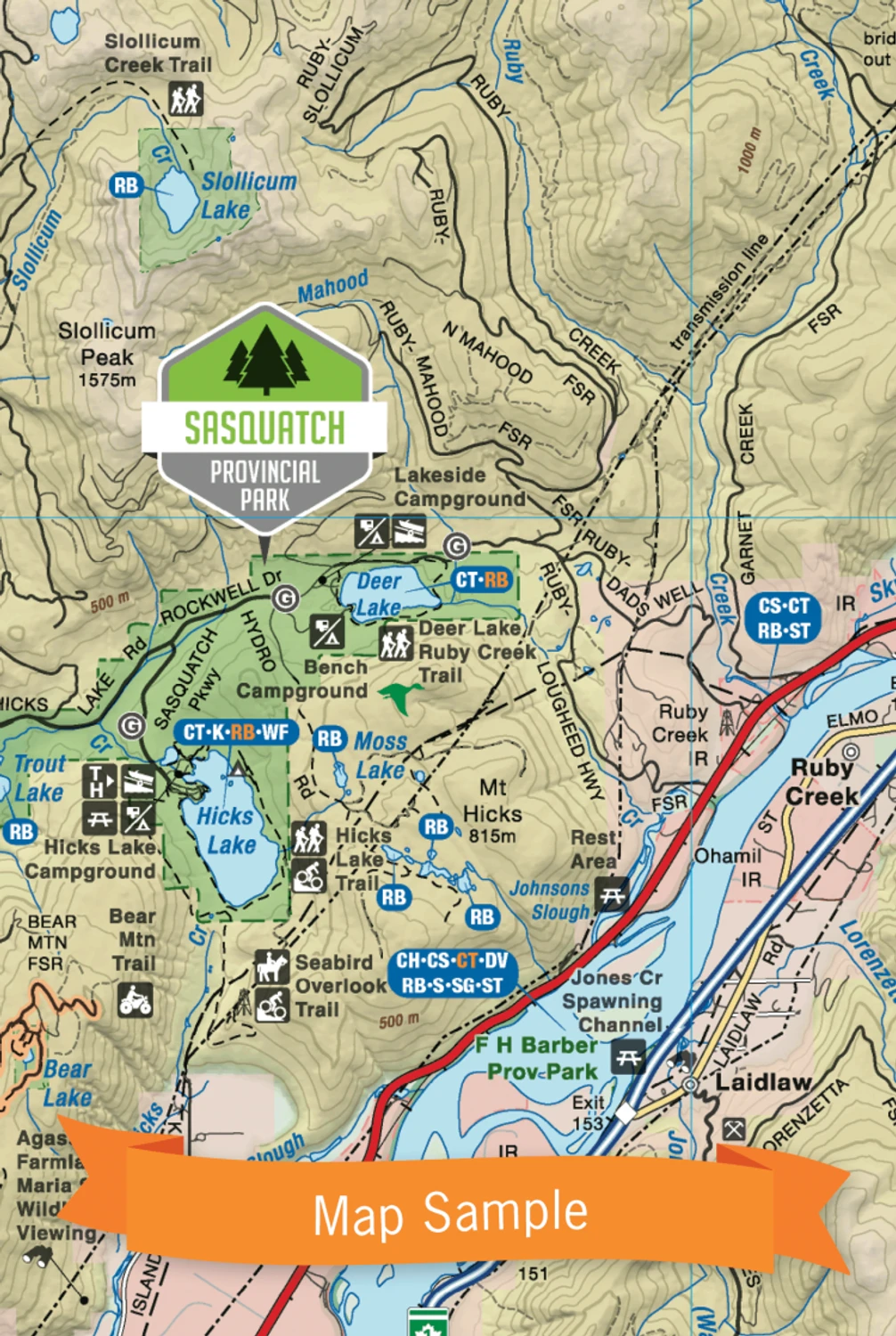 Squamish, Chilliwack & Merritt Waterproof Map 3 Squamish, Chilliwack & Merritt Waterproof Map - Image 3