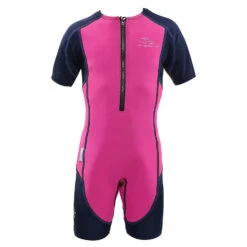 Aqua Lung Stingray Toddler/Youth Wetsuit/Sunsuit -Boating Equipment Store StingrayHP SS pnk nvy 02 front 1440x 18258.1656365752