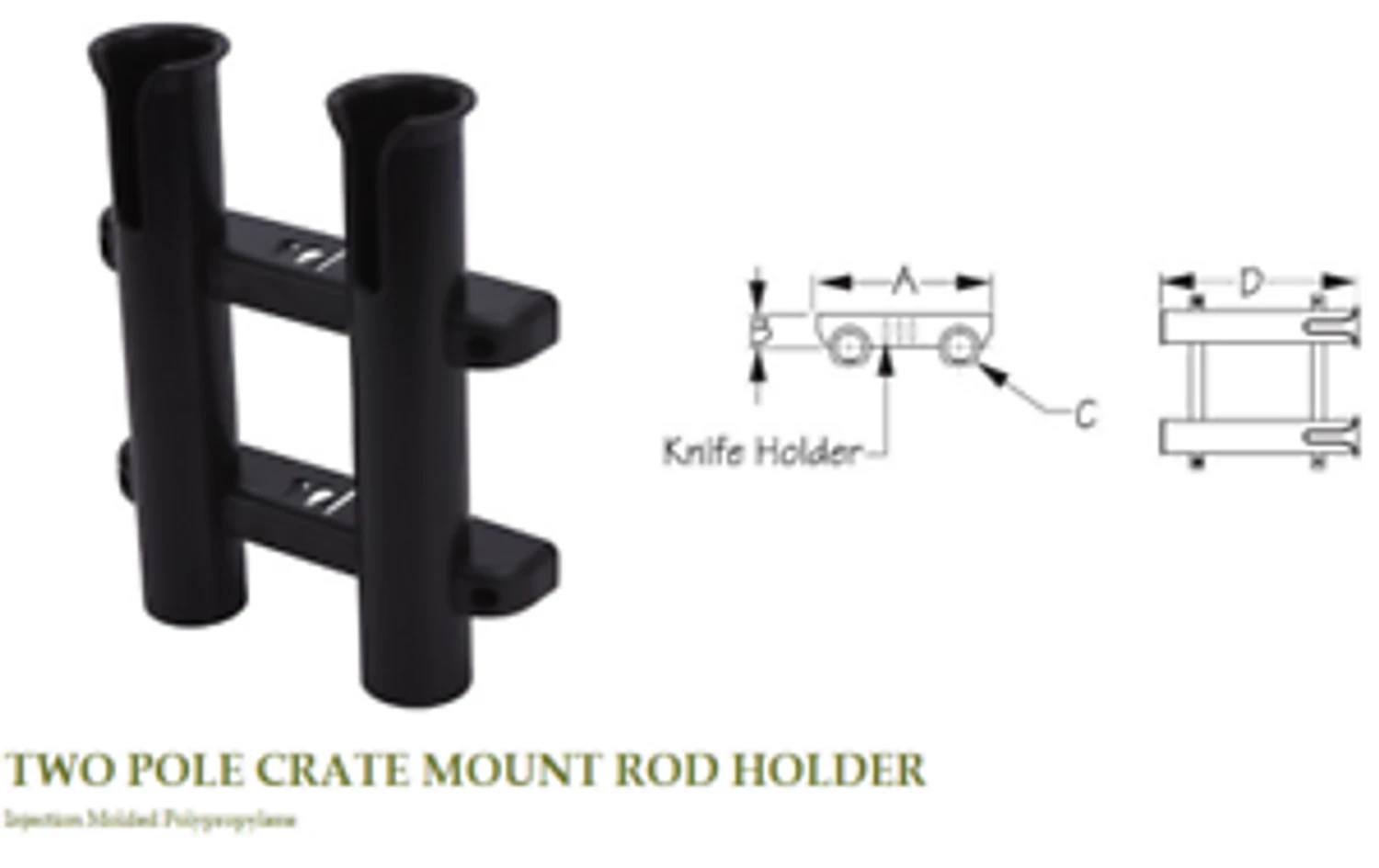Rod Holder Deck Mount 2 Pole 2 Rod Holder Deck Mount 2 Pole - Image 2